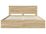 Bed Frame with Headboard Sonoma 140 x 200 cm Solid Pine Wood 3410090