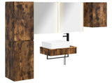 Bathroom Furniture Set 5 pcs Smoked Oak 3407283