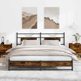Bed Frame without Mattress Smoked Oak 160x200 cm Engineered Wood 4106911