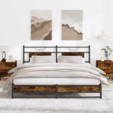 Bed Frame without Mattress Smoked Oak 160x200 cm Engineered Wood 4106911