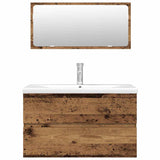 3 Piece Bathroom Furniture Set Old Wood Engineered Wood 3328939