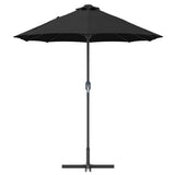 Garden Parasol Black 370 x 197 x 239 cm Polyester and Aluminium 42003371