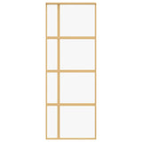 Sliding Door Gold 76x205 cm Clear ESG Glass and Aluminium 155190