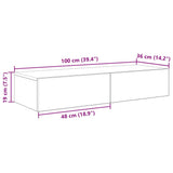 Wall Shelf with Drawers Artisian Oak 100x36x19 cm Engineered Wood 859994