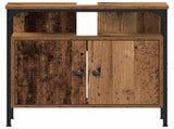Bathroom Furniture Set with Door 4 pcs Old Wood Engineered Wood 3332589