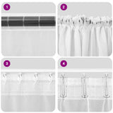 Voile Curtains with Rod Pockets 2 pcs White 4102243
