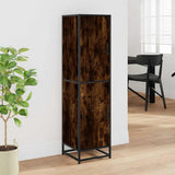 Highboard Smoked Oak 35.5x35x139 cm Engineered Wood and Metal 849056