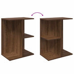 ZNTS Bedside Tables 2 pcs Brown Oak 46.5x29x61 cm Engineered Wood 858663