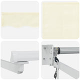Electric Retractable Awning Cream and White 3 x 2.5 m 3419931