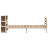 Bookcase Bed without Mattress 75x190 cm Small Single Solid Wood Pine 3321871