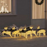 LED Reindeers 6 pcs Gold Fabric 3385896