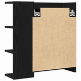 Bathroom Mirror Cabinet with Door Black Oak 62.5 x 20.5 x 64 cm 862523