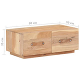 Coffee Table 90x50x35 cm Solid Reclaimed Wood 287890