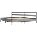 Bed Frame without Mattress Grey Sonoma 200x200 cm 3280065