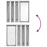 Wall-Mounted Coat Rack with Shelf Grey sonoma 84 x 10 x 80 cm 874496