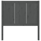 Bed Headboard Grey 80.5x4x100 cm Solid Pine Wood 818067