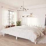 810103 Bed Frame without Mattress White Solid Wood 200x200 cm