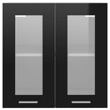 Hanging Glass Cabinet Lyon Black 60x31x60 cm Engineered Wood 802522