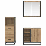 Bathroom Furniture Set 3 pcs Artisan Oak Engineered Wood 3402373