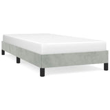 Bed Frame without Mattress Light Grey 100x190 cm Twin Velvet 347000