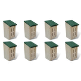 Butterfly Houses 8 pcs Wood 14x15x22 cm 276007