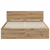 Bed Frame with Headboard Artisan Oak 160 x 200 cm 3445772