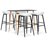 5 Piece Bar Set Black and White 3057466