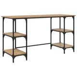 Desk with Shelf Artisan Oak 140 x 50 x 75 cm Engineered Wood 886269