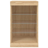 Sideboard with LED Lights Sonoma Oak 41x37x67 cm 836723