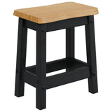 Bar Stool EKAI 2 pcs Black 40 x 29 x 45.5 cm Solid Pine Wood 42037011