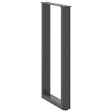 Console Table Legs U-Shaped 2 pcs Anthracite 38x cm Steel 4013174