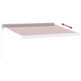 ZNTS Manual Retractable Awning Burgundy 350x250 cm 3215314