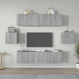 6 Piece TV Cabinet Set Grey Sonoma Engineered Wood 3120267