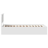 Bed Frame with Headboard White 90 x 200 cm Engineered Wood 3408711