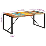 ZNTS Dining Table 175x90x76 cm Solid Wood Reclaimed 351693