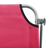 Outdoor Sunbed Pink Powder-coated steel and fabric Large 310337