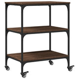 ZNTS Kitchen Trolley Brown Oak 60x41x76 cm Engineered Wood 842305