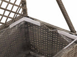Garden Planter with Trellis Grey 35 x 30 x 135 cm Poly Rattan 42026882
