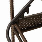 Sun Lounger Reclining Brown 63 x 200 x 81 cm Poly Rattan 368306