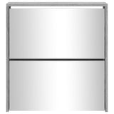 Shoe Cabinet with Mirror 2-Layer Grey Sonoma 63x17x67 cm 342633