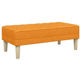 Bench Dark Yellow 113 x 57 x 39 cm Fabric 42001943