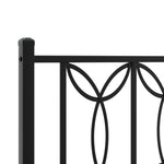 Metal Bed Frame without Mattress with Headboard Black 90x200cm 376121