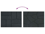 Stepping Stone 6 pcs Black 40.5 x 40.5 x 2 cm Rubber 42030072