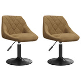 Swivel Dining Chairs 2 pcs Faux leather Brown 46 x 44 x 77.5 cm 335325
