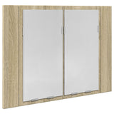 ZNTS LED Mirror Cabinet Sonoma Oak 60x12x45 cm Engineered Wood 849641