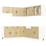 11 Piece Kitchen Cabinet Set Lucca Sonoma Oak Engineered Wood 3314924