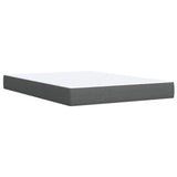 Box Spring Bed with Mattress Dark Grey 140x200 cm Fabric 3285381