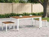 Coffee Table Natural and White 50 x 100.5 x 45 cm 901284