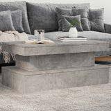 Coffee Table with LED Lights Concrete Grey 90x50x40 cm 839850