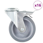 16 pcs Bolt Hole Swivel Casters 100 mm 277868